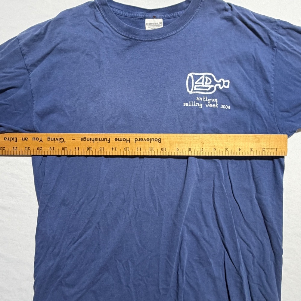 Antigua Sailing Week 2004 Vintage Funny Graphic T-Shirt Mens L Comfort Colors - Picture 5 of 10
